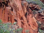 Aufstieg in die rote Wand