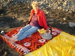 Abends am  Strand