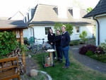 Jess Kevin and Scott at the barbecue